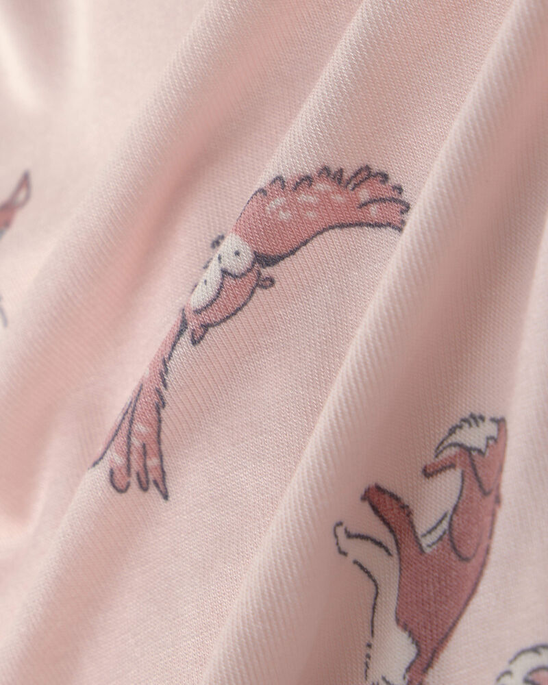 B&eacute;b&eacute; fille - Pyjama ajust&eacute; 1-pi&egrave;ce PurelySoft &agrave; motif Woodland - Rose, image 5 sur 7 diapositives