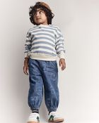 Toddler Squish Jump Rope Jogger in Denim - Blue, image 2 of 7 slides