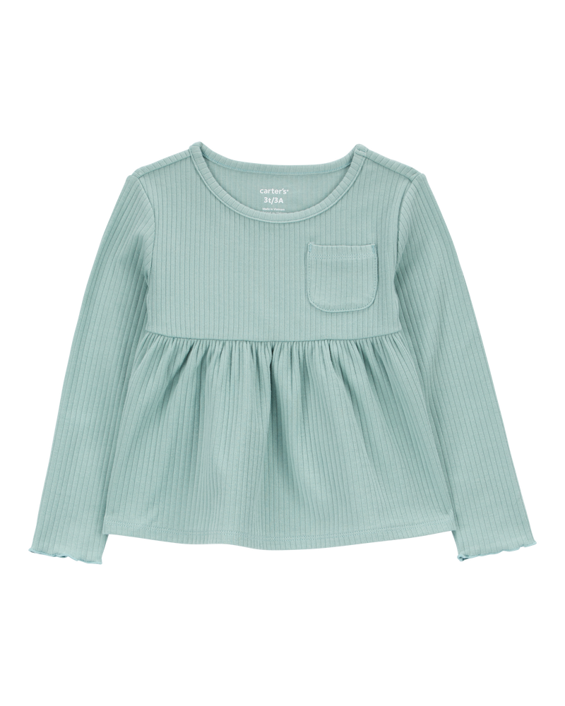 Toddler Long-Sleeve Peplum Top, image 1 of 3 slides
