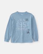 Boys Polar Long-Sleeve Graphic Tee - Blue, image 1 of 3 slides