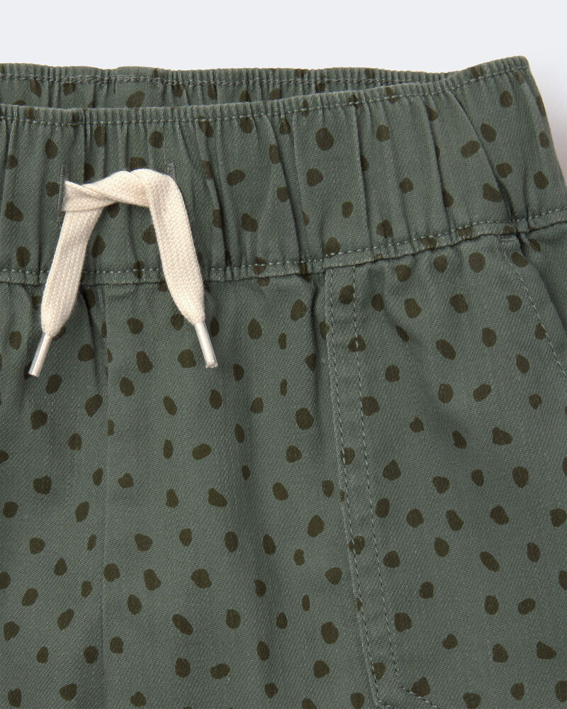 Tout-petit - Short classique &agrave; imprim&eacute; &agrave; pois avec poches - Vert olive, image 7 sur 7 diapositives