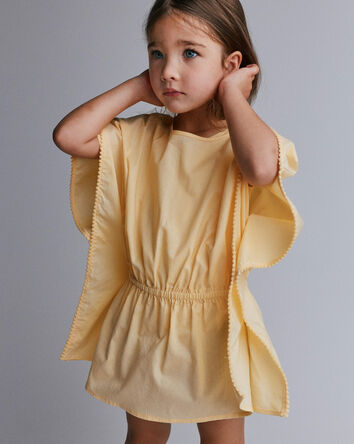 Tout-petit fille - Cache-maillot &agrave; pompons - Jaune, 