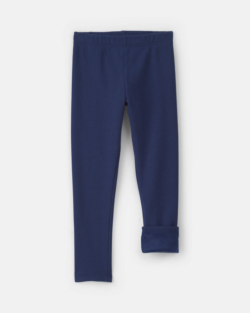 Filles - Legging extensible en molleton &ndash; Bleu marine, image 3 sur 4 diapositives