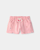 Baby Girl Ice Cream French Terry Shorts - Pink, image 1 of 4 slides