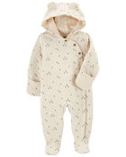 Baby Hooded Quilted Jumpsuit, image 2 of 4 slides