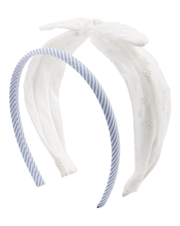 Toddler 2-Pack Headbands - White, 