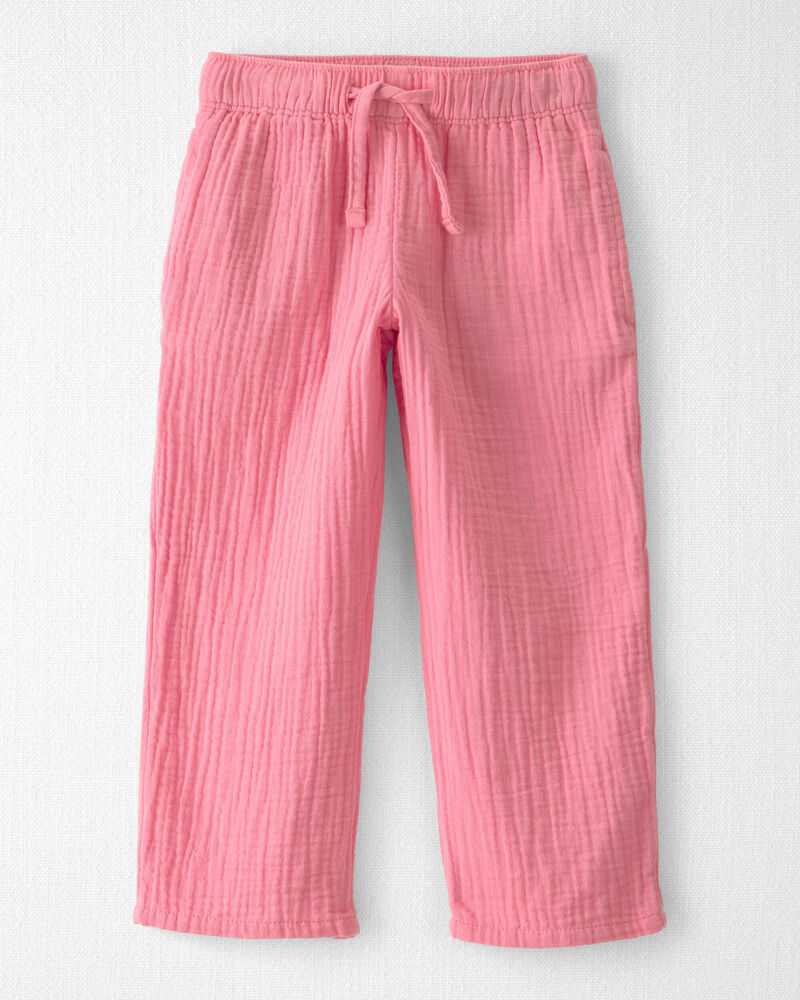 Toddler Girl Organic Cotton Gauze Pants, image 1 of 5 slides