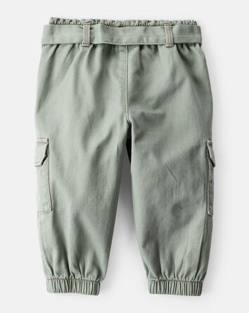 Bébé fille - Pantalon de jogging gargo en coton – Vert, 