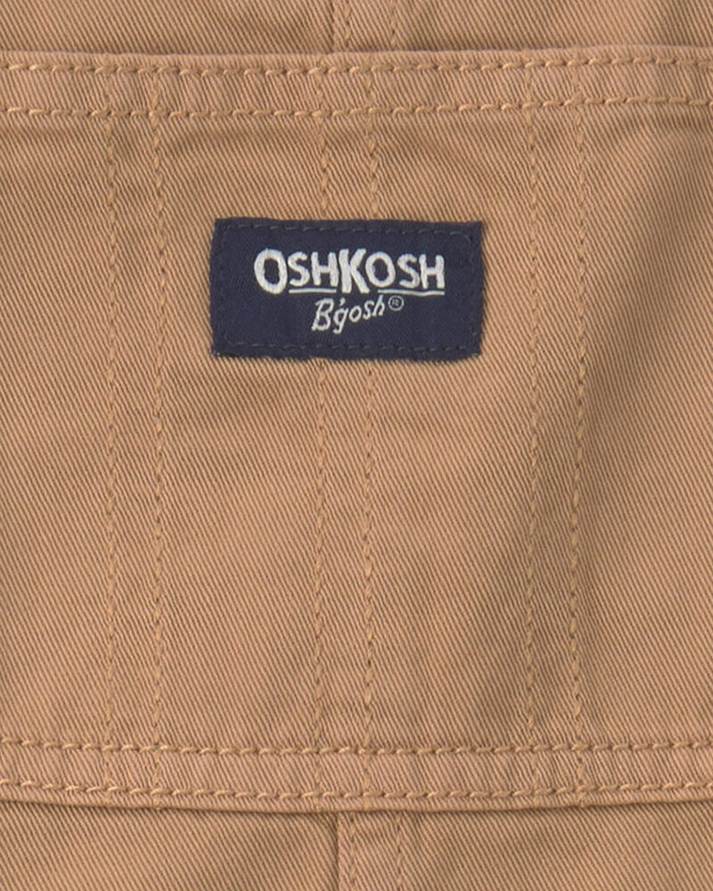 Toddler Boy Cargo Overalls - Khaki, image 3 of 4 slides