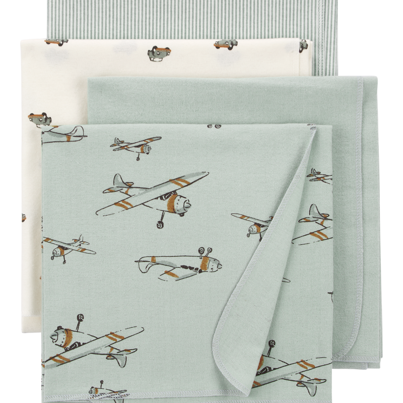 Green Baby 4 Pack Receiving Blankets Carter s Oshkosh Canada