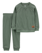 Toddler 2-Piece Thermal Tee & Cargo Pant Set, image 1 of 4 slides
