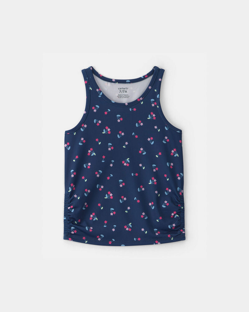 Filles - D&eacute;bardeur &agrave; motif floral - Bleu marine, image 1 sur 2 diapositives