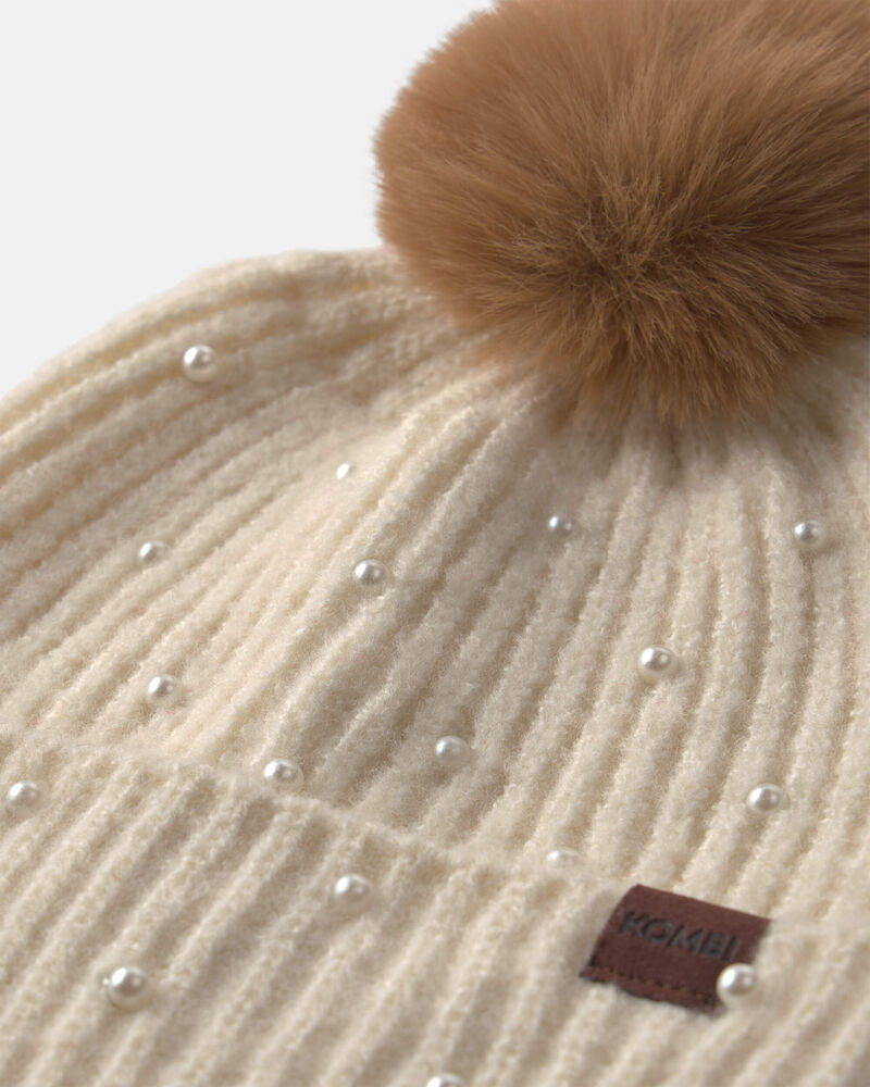 Filles - Tuque Pearly Kombi - Cr&egrave;me, image 2 sur 3 diapositives