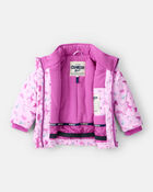 Toddler Girl 2-Piece Taslan Animal Print Snowsuit Set - Pink, image 3 of 13 slides