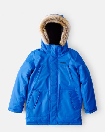 Garçons - Manteau d'hiver à capuchon pour garçon - Bleu, 