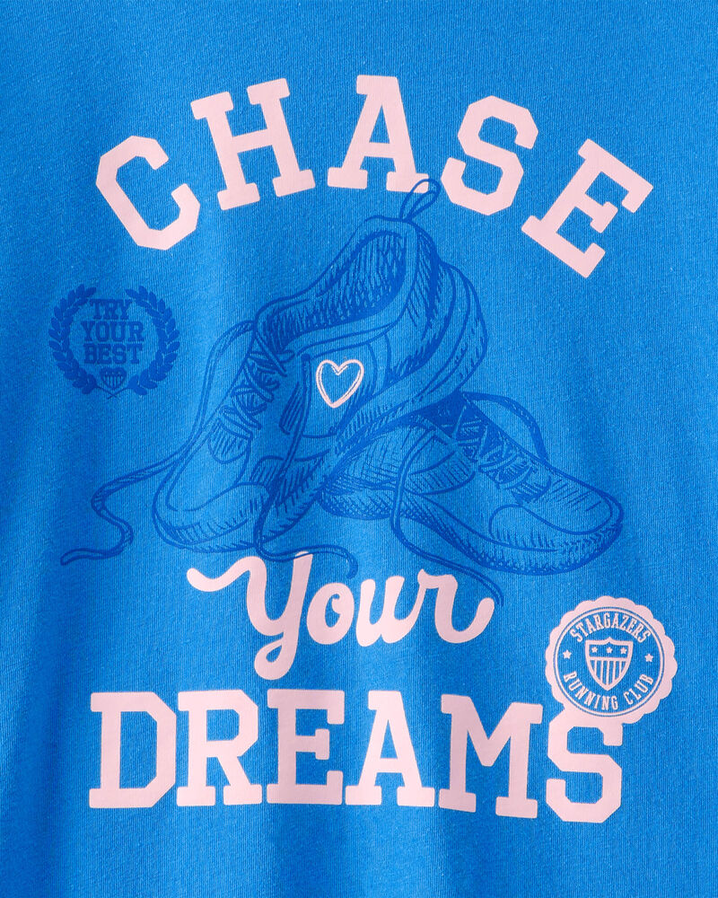 Filles - T-shirt &agrave; manches longues &agrave; imprim&eacute; &laquo;Chase Your Dreams&raquo; - Bleu, image 2 sur 2 diapositives