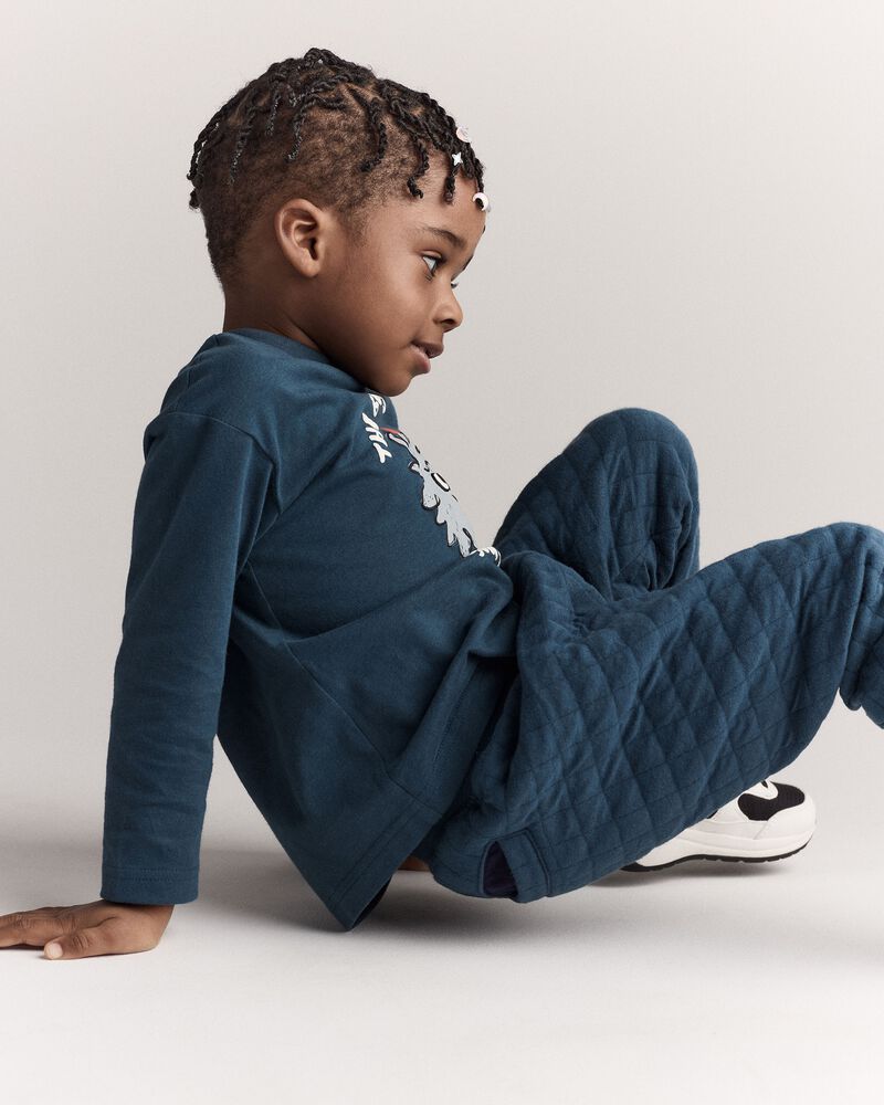 Toddler No-Seam Jogger Pant - Deep Teal, image 3 of 8 slides