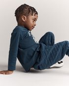 Toddler No-Seam Jogger Pant - Deep Teal, image 3 of 8 slides