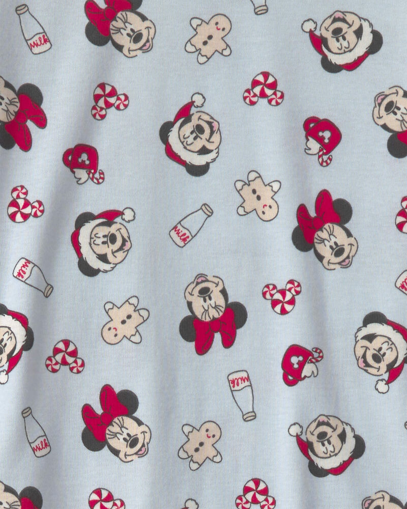 Jeune - Pyjama ajust&eacute; 2 pi&egrave;ces en 100 % coton &agrave; motif Disney Mickey Mouse de No&euml;l - Bleu, image 2 sur 2 diapositives