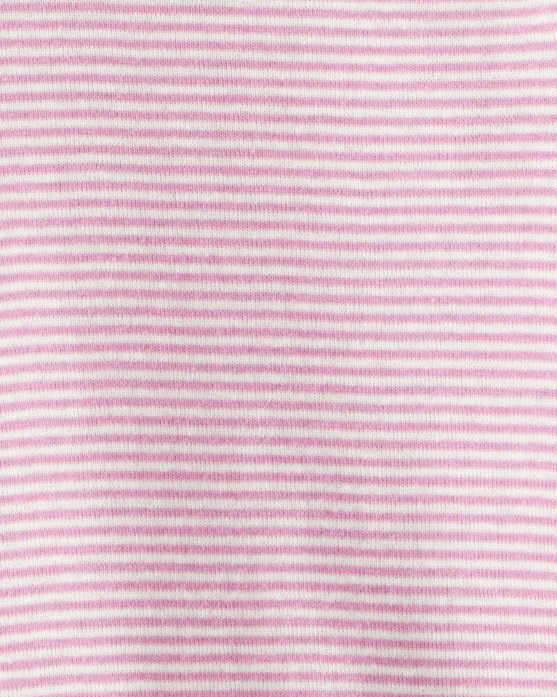 B&eacute;b&eacute; fille - Emballage de 4 cache-couches en coton &agrave; manches longues &agrave; motif ours polaire - Blanc/Mauve/Bleu, image 3 sur 5 diapositives