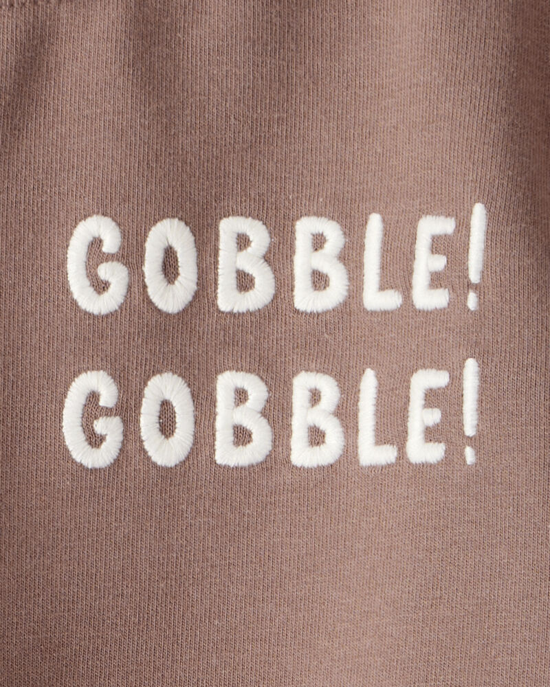 Baby Organic Cotton Gobble Gobble Bubble Bodysuit, image 4 of 5 slides