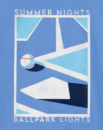 Kid Baseball-Print Short-Sleeve Graphic Tee, 
