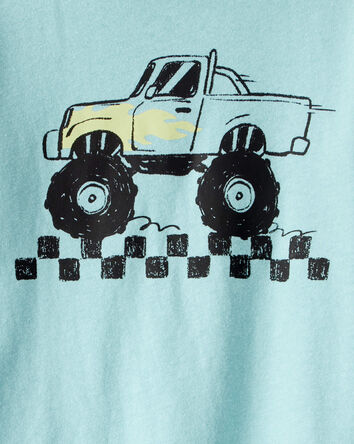 Toddler Boy Monster Truck Short-SleeveGraphic Tee - Blue, 