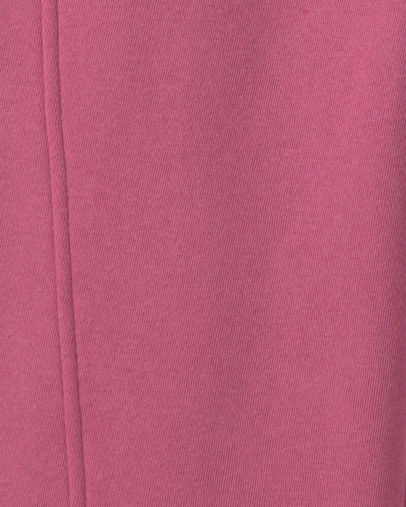 Girls Fleece Wide-Leg Active Pants - Pink, image 3 of 4 slides