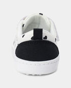 Baby Girl Heart Print Every Step&reg; First Walker Casual Shoes - White/Black, image 3 of 6 slides