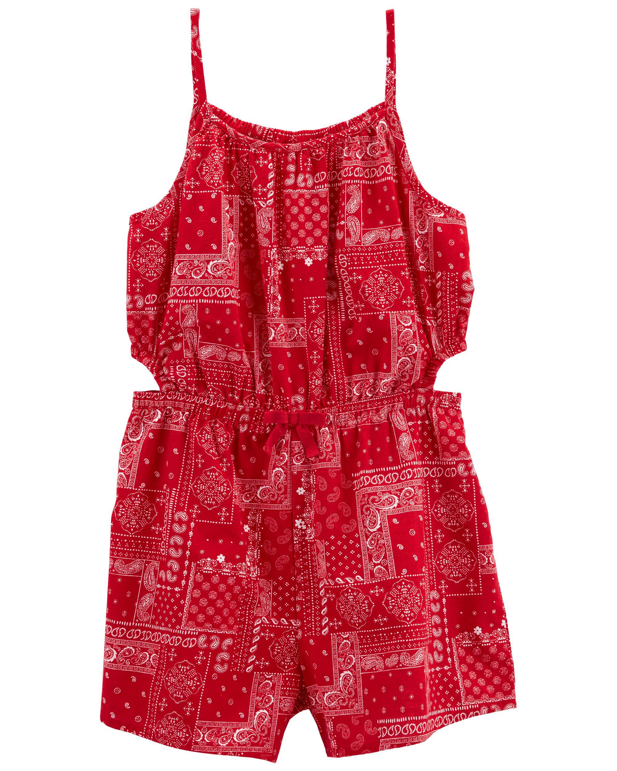Bandana Print Cut Out Romper