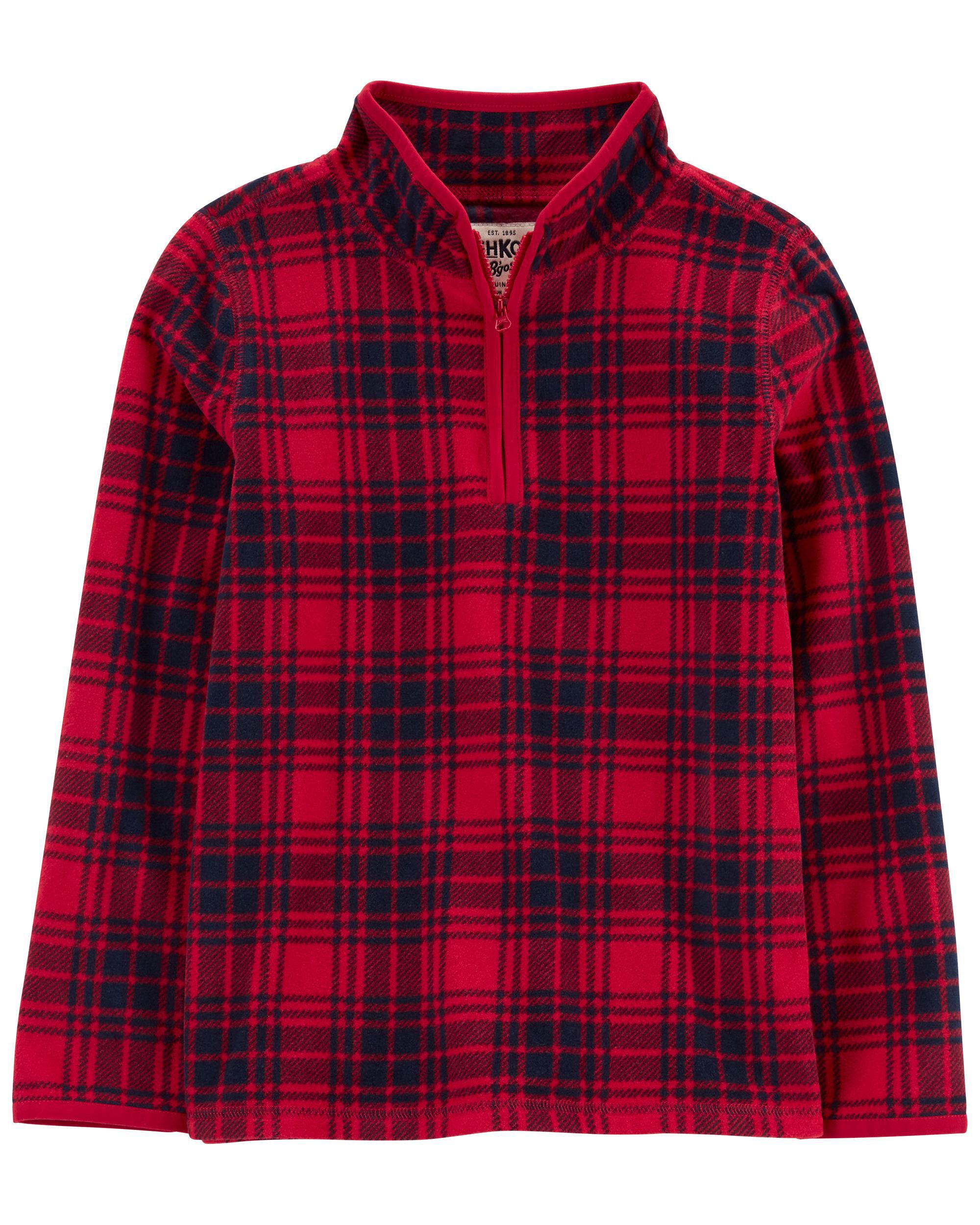 Red Plaid Microfleece Cozie Carter s Oshkosh Canada