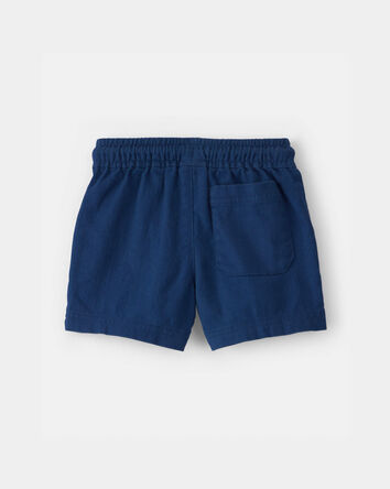 Baby Boy Twill Shorts - Blue, 