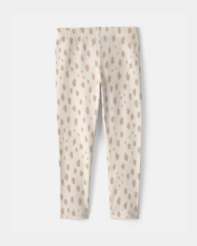 Tout-petit fille - Legging extensible &agrave; imprim&eacute; tachet&eacute; - Cr&egrave;me, image 2 sur 3 diapositives