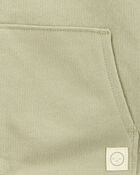 Baby Zip-Up French Terry Hoodie - Green, image 2 of 3 slides
