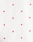 Baby Girl 3-Piece Heart Quilted Vest Outfit Set - Red, image 6 of 7 slides