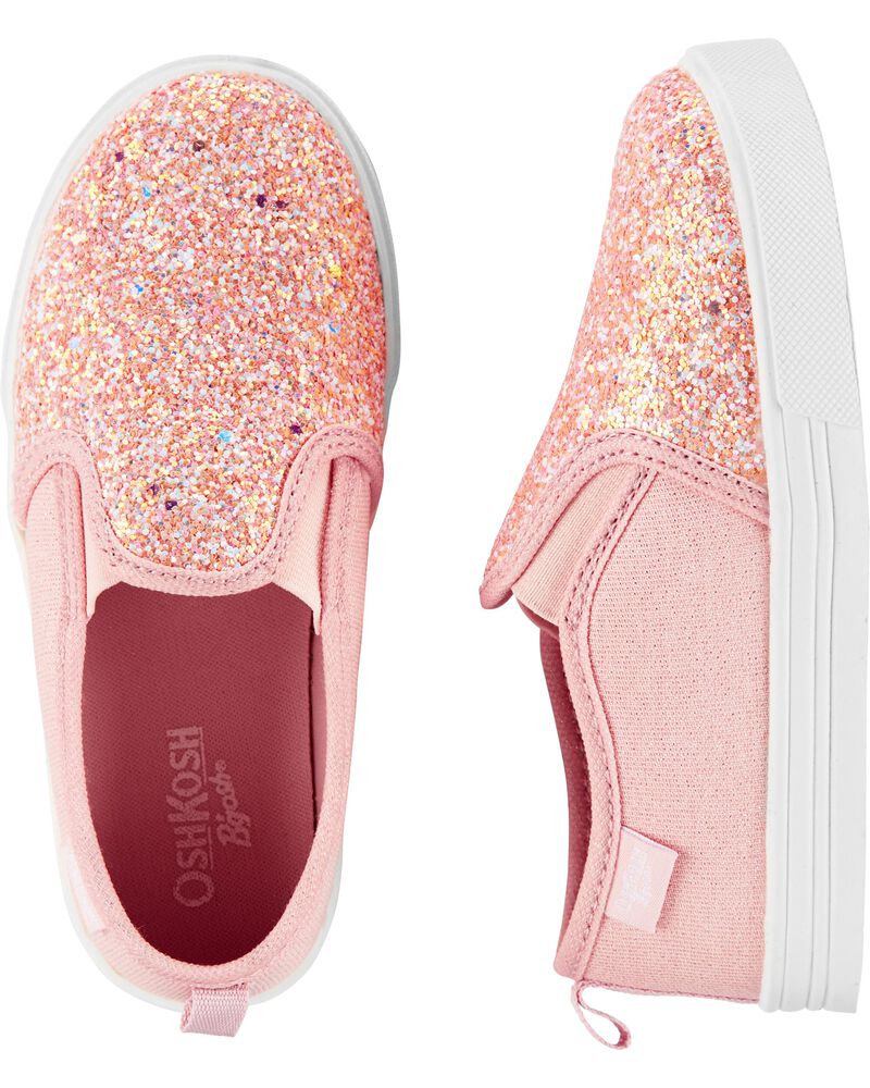Pink Glitter SlipOn Shoes
