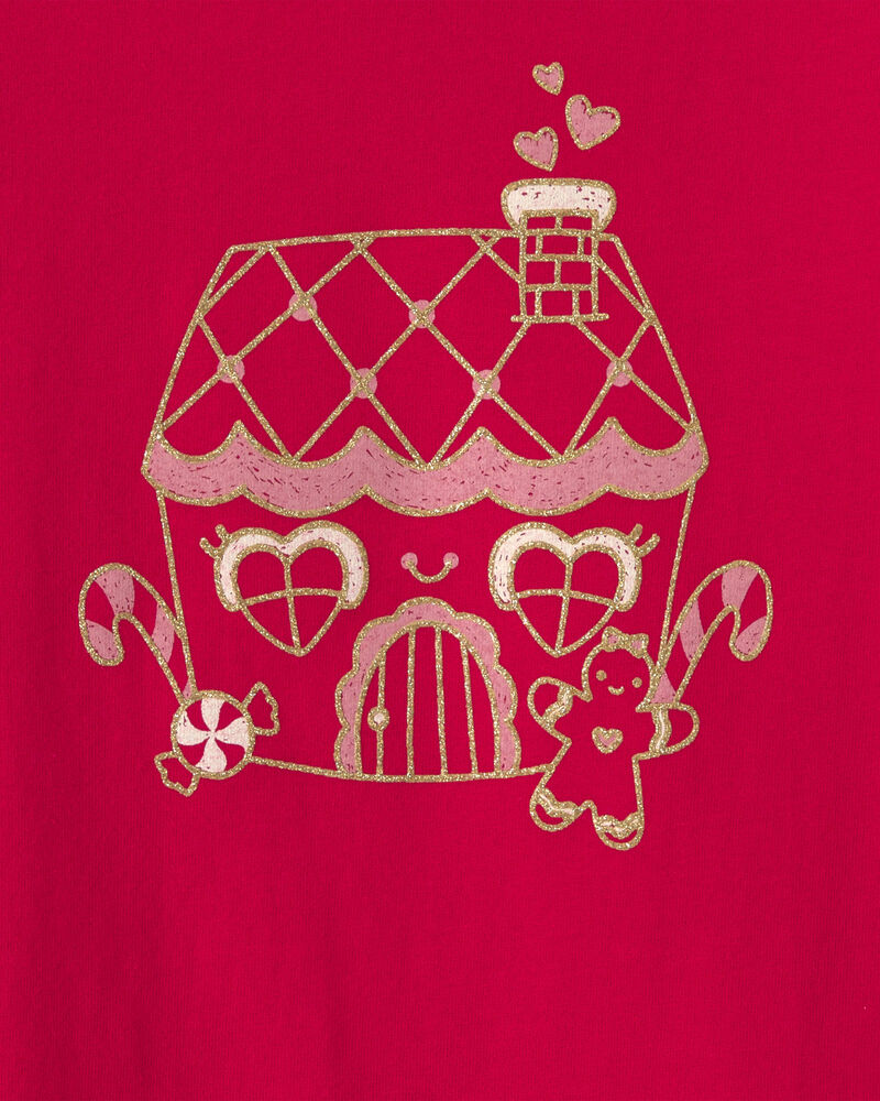 Toute-petit fille - T-shirt manches longues &agrave; imprim&eacute; pain d&rsquo;&eacute;pice - Rouge, image 2 sur 2 diapositives