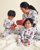 Tout-petit - Pyjama ajust&eacute; 2 pi&egrave;ces en 100 % coton &agrave; motif Disney Mickey Mouse de No&euml;l - Bleu, image 2 sur 3 diapositives