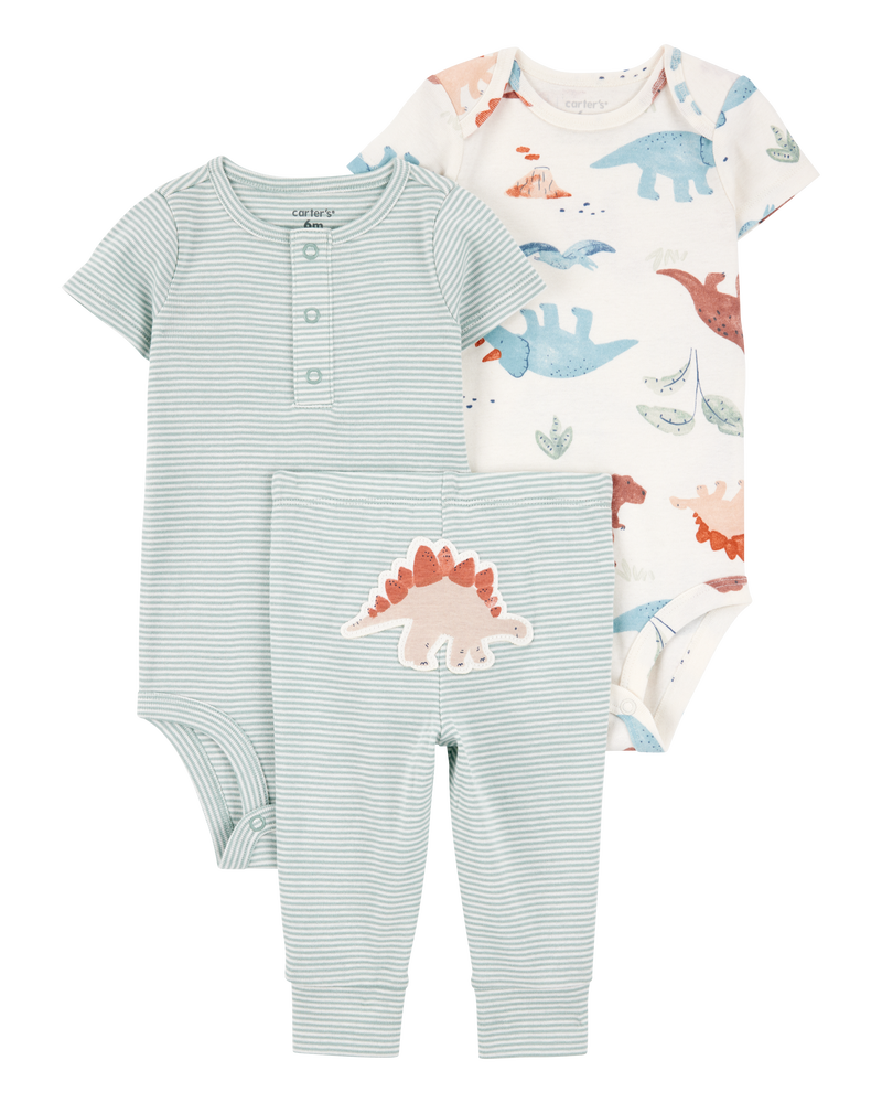 Baby Boy 3-Piece Dinosaur Little Character Set, image 1 of 6 slides