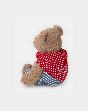 Ourson en peluche Josh B&rsquo;gosh avec salopette &agrave; rayures hickory, 