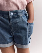Toddler Girl Mom Short in Denim, image 3 of 7 slides