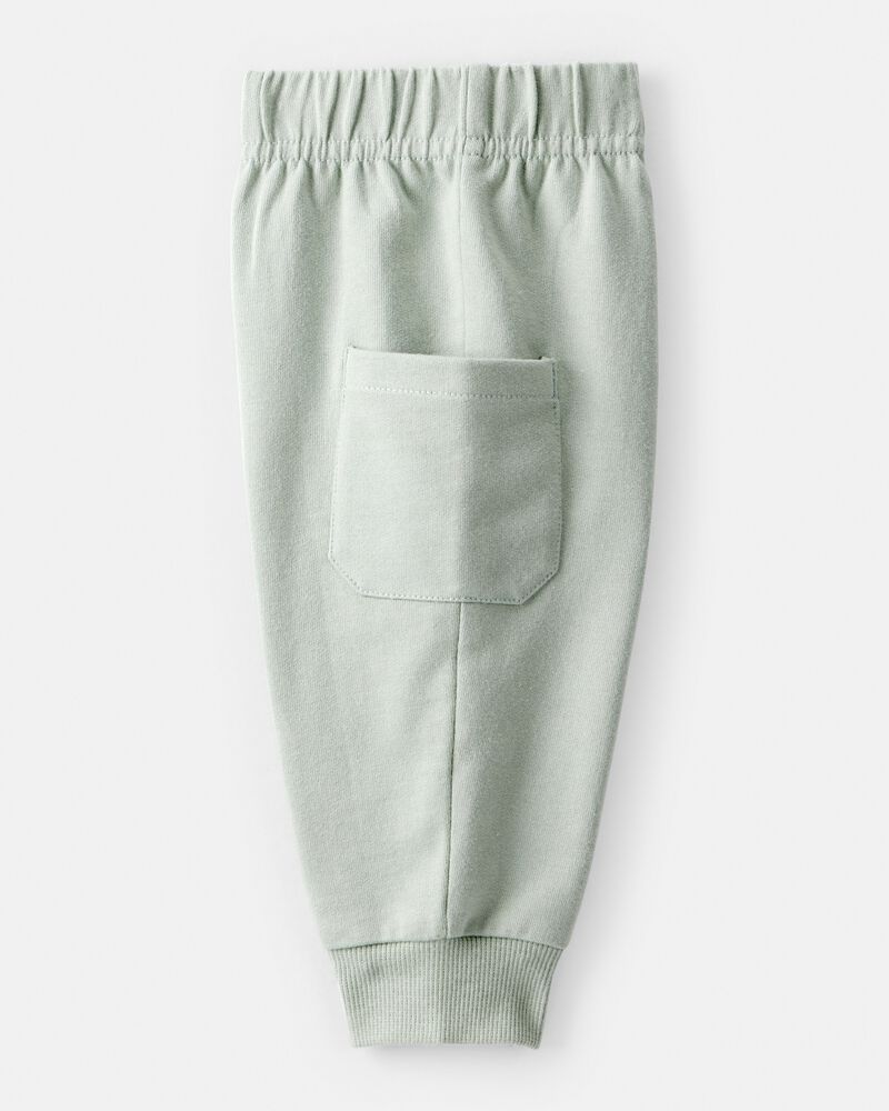 Baby Boy 2-Piece Airplane Thermal Bodysuit & Jogger Set - Green/White, image 3 of 6 slides