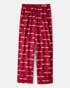 Adult Merry & Bright Christmas Loose Fit Pajama Bottoms - Red, image 1 of 4 slides
