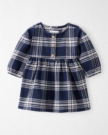 Baby Girl Organic Cotton Flannel Dress, 