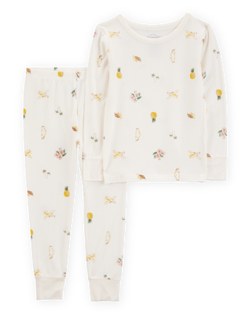 Toddler Tropical Print Snug Fit PurelySoft 2-Piece Pyjamas, 