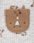 Bébé Grenouillère à boutons-pression à motif de rhinocéros brun, image 2 sur 3 diapositives