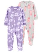 Toddler 2-Pack Fleece Footie Pajamas, image 1 of 5 slides