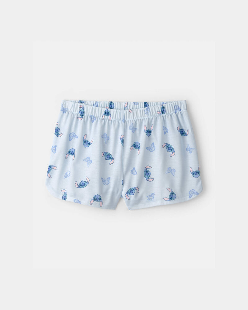 Filles - Pyjama 2 pi&egrave;ces &agrave; manches courtes Disney&copy; Lilo & Stitch - Bleu, image 3 sur 5 diapositives