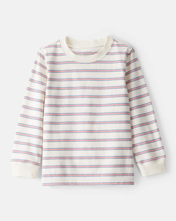 Tout-petit garçon - T-shirt à manches longues rayé - Crème, 