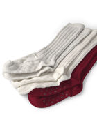 Toddler Girl 3-Pack No-Slip Knee-High Socks Made with Organic Cotton, image 2 of 2 slides